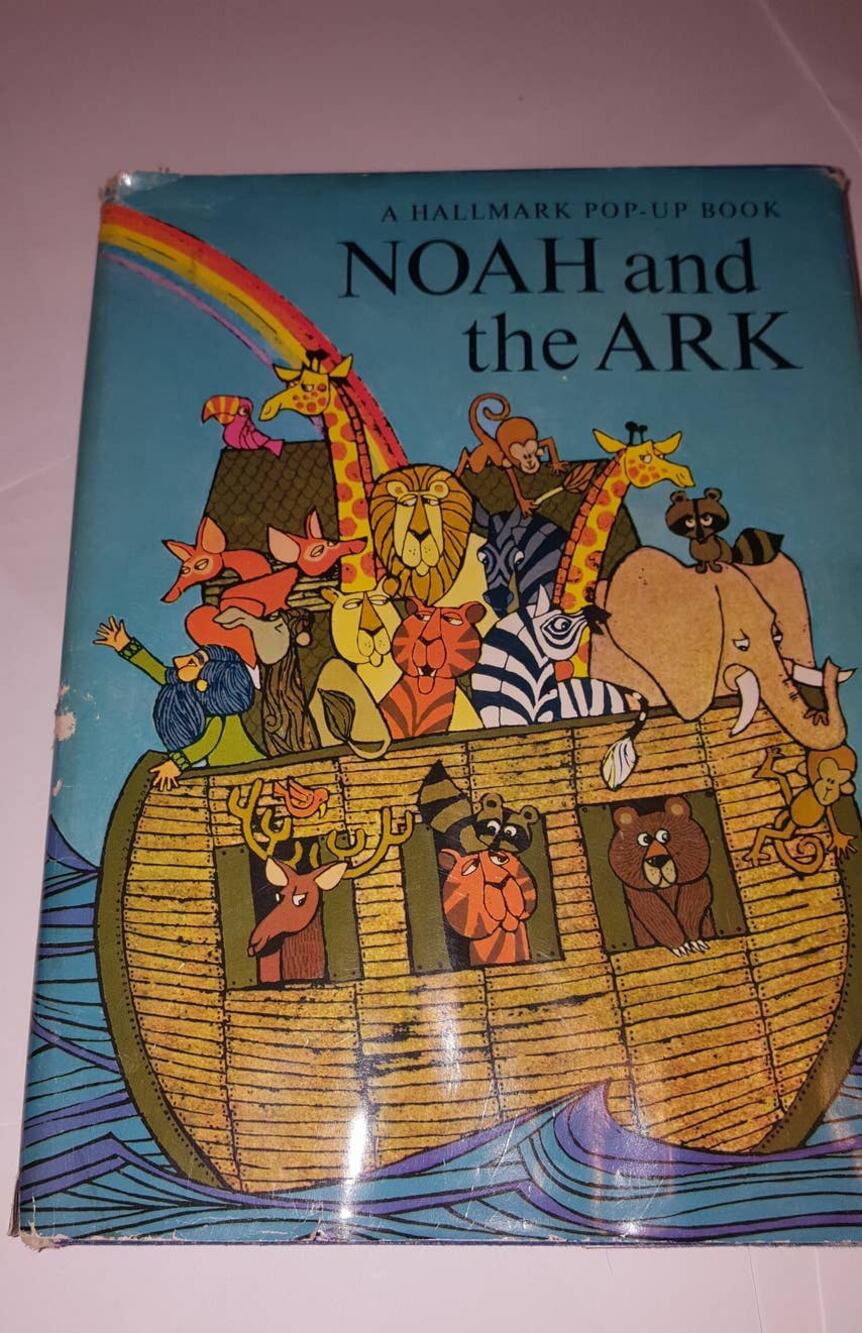 Vintage 1970 Noah and the Ark Hallmark Pop Up Collectible Book Dust Cover HC